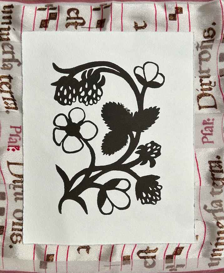 Fruit of the Garden, 2022. Block linocut.